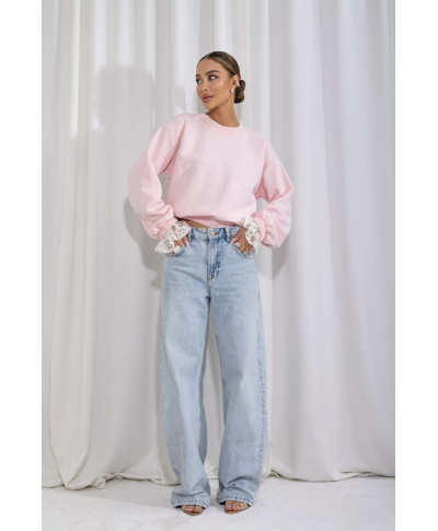 Bluza z ozdobnym rękawem